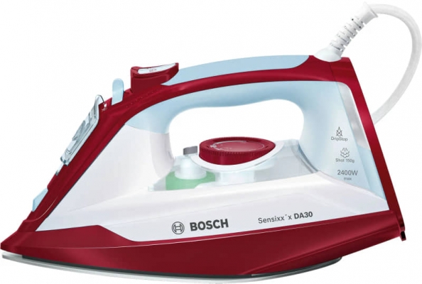 FER A REPASSER BOSCH VAPEUR SENSIXX'X DA30 / 3ANTICALC / 2400W ROUGE/BLANC TDA3024010 - TDA3024010