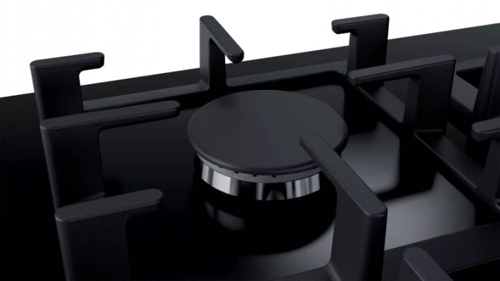 Plaque Bosch noir en verre 75cm 5 feux   fonte - PPQ7A6B90