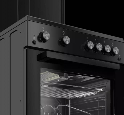 CUISINIERE BEKO 4 FEUX 60*60 CATALYTHIQUE BLACK-FSGTR62210GBCS - FSGTR62210GBCS