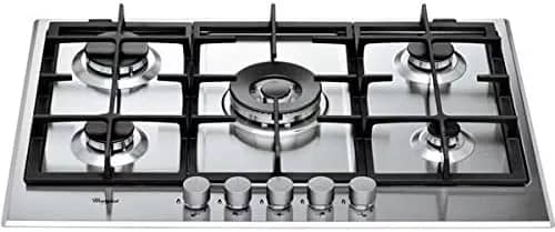 plaque whirlpool 5 feux fonte 75cm inox-GMA 7522/ix - GMA 7522/IX