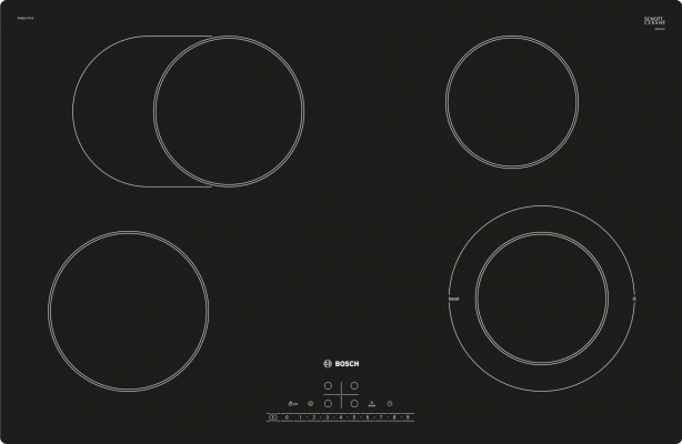 Serie 6 | Table decuisson électrique 80 cm  noir | Bosch - PKN811FP1E 