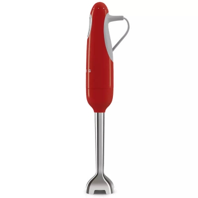 MIXEUR A BRAS SMEG ANNÉES 50 700W INOX ROUGE - HBF11RDEU