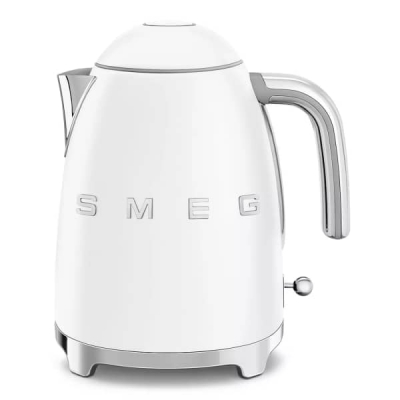 BOUILLOIRE SMEG ANNÉES 50 1.7LT/2400W/7 TASSES/EN ACIER INOXYDABLE/SANS FIL BLANC - KLF03WHMEU