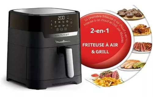 FRITEUSE AIR FRYER  MOULINEX    EASY FRY AND GRILL  8 PROGRAMME 4.2 L NOIR - EZ501810