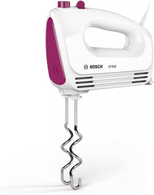 BATTEUR BOSCH TURBO 375W / 4 VITESSES BLANC/ROSE - MFQ2210P