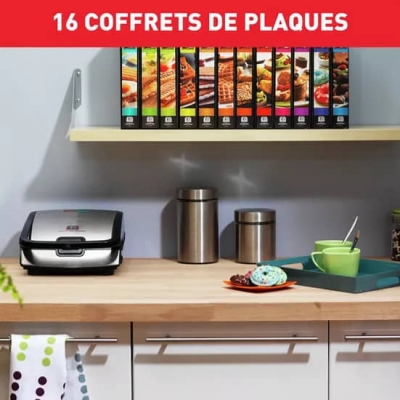 GAUFRIER TEFAL ET CROQUE MONSIEUR 700 W GRIS SW857D12 - SW857D12