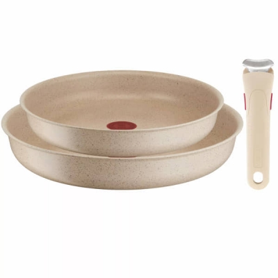 SET DE 2 POELE TEFAL 24 CM/28 CM AVEC POIGNEE TOUS FEUX + INDUCTION SAND BEAM   L7839043 - L7839043