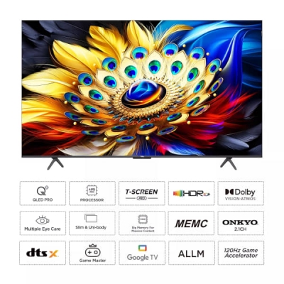 TELEVISEUR TCL QLED 55 4K 120HZ SMART NEW 2024 - 55C655