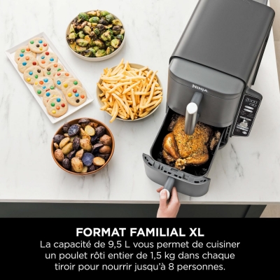 FRITEUSE AIR FRYER NINJA DOUBLE STACK DE 9.5 LITRES SL400EU