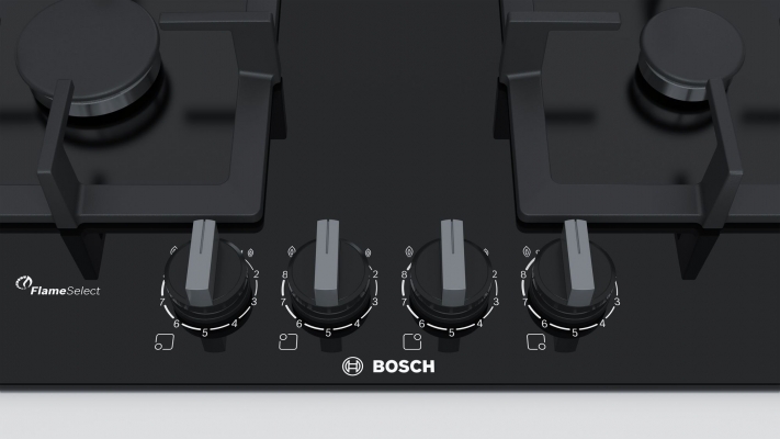 Serie 6 | Plaque a Gas 60 cm Black | PPH6A6B20 Bosch