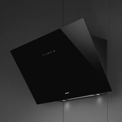 HOTTE SMEG 90CM DECORATIF NOIR INCLINE 730 m³/h KV394N - KV394N