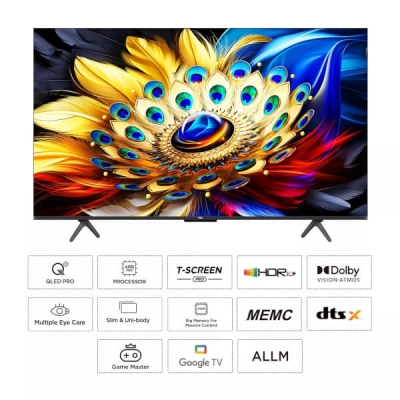 TELEVISEUR TCL QLED 50 4K 120HZ SMART NEW 2024 - 50C655