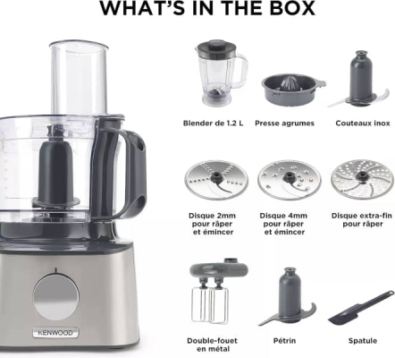 ROBOT KENWOOD MULTIFONCTION SILVER 800 W - FDM301SS