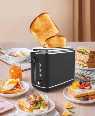 Grille-Pain NARDI Retro 2 Tranches 1050W Noir - NGP220CAN