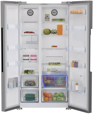 REFRIGERATEUR BEKO SIDE BY SIDE 640L SILVER RGNE2640SX - RGNE2640SX