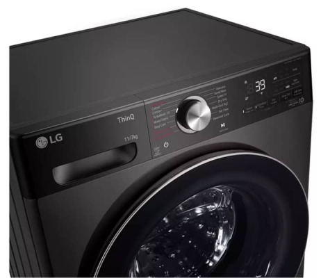 MACHINE A LAVER LG 11/7KG SECHAGE  BLACK STEEL F4V9ECP2E - F4V9ECP2E