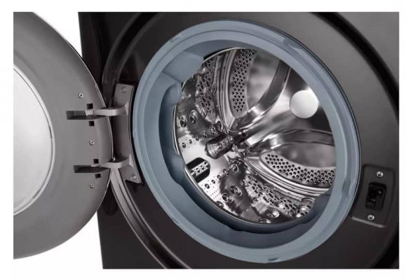 MACHINE A LAVER LG 11/7KG SECHAGE  BLACK STEEL F4V9ECP2E - F4V9ECP2E