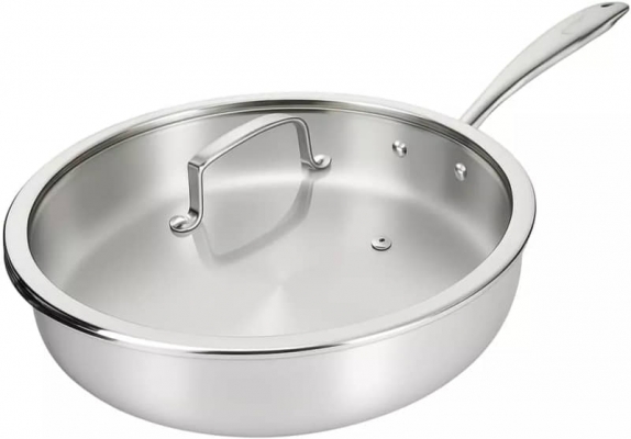 Sauteuse KLAUS Inox 24cm avec Couvercle Verre - 5880194