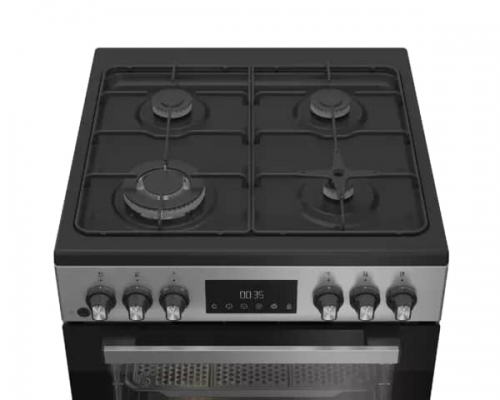 Cuisini&egrave;re Whirlpool Gaz 60cm 4 Feux Four Elc Inox - WR60EG831227XDZ