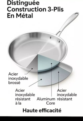 Poele KLAUS 24 Cm Inox - 8800002