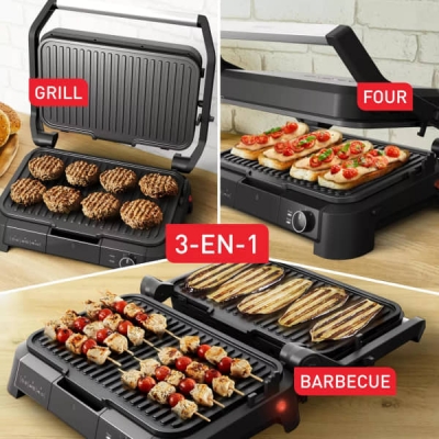 Grill Viande Tefal SuperGrill XL 2200W 3en1 Inox - GC520DE0