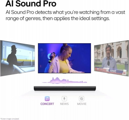 BARRE DE SON LG haut-parleurs arri&egrave;re 580W Dolby Atmos, 5.1.3 canaux  S80TR - S80TR