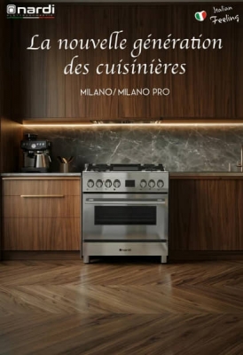 Cuisini&egrave;re mixte Nardi MILANO 90 cm 125 L inox - NCP590ML1X