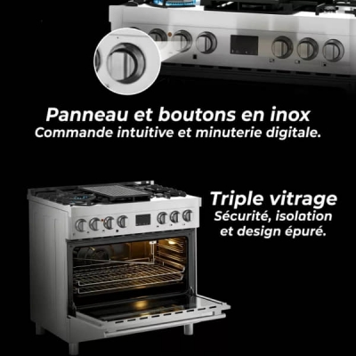 Cuisini&egrave;re mixte Nardi MILANO PRO 96 cm 125 L inox - NCP590ML2X