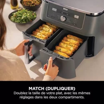 FRITEUSE AIR FRYER NINJA 2 BAC 9.5L 6EN1 2KG DZ400EU - DZ400EU