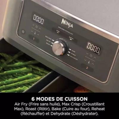 FRITEUSE AIR FRYER NINJA 2 BAC 9.5L 6EN1 2KG DZ400EU - DZ400EU