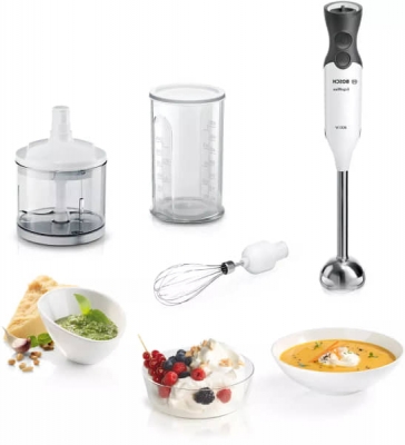 MIXEUR A BRAS BOSCH  plongeant ErgoMixx 800 W Blanc, AnthraciteMS6CA4150 - MS6CA4150