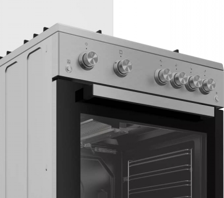 CUISINIERE BEKO 03 FEUX+ 01 WOK INOX FONTE -FSGT61121DXL - FSGT61121DXL