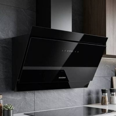 HOTTE ROSIERE INCLENEE 90CM NOIR RDG9DCK3B - RDG9DCK3B