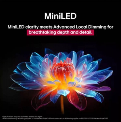 t&eacute;l&eacute;viseur LG QNED Evo 55'' 4K Mini LED 120Hz A8 AI 2025 - 55QNED86A6A