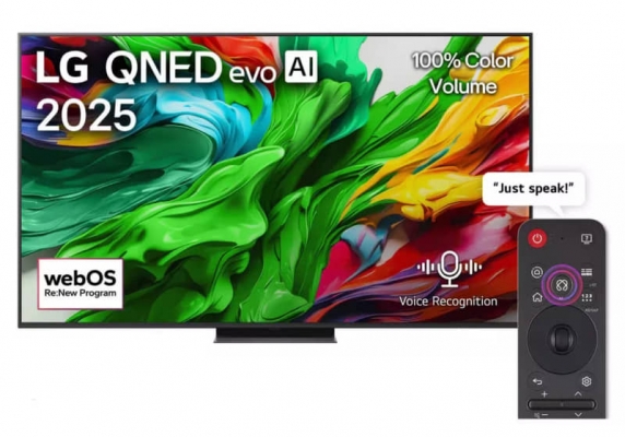t&eacute;l&eacute;viseur LG QNED Evo 65'' 4K Mini LED 120Hz A8 AI 2025 - 65QNED86A6A