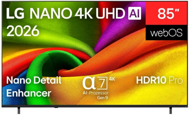 TELEVISEUR LG NanoCell 85&rdquo; 4K Smart TV ?7 AI Gen9 - 85NU850B6LA