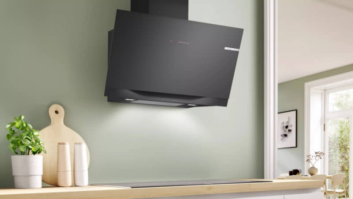 HOTTE BOSCH DECORATIVE NOIR INCLINE 90CM WIFI SERIE 8 DWK91LT60 - DWK91LT60
