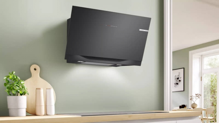 HOTTE BOSCH DECORATIVE NOIR INCLINE 90CM WIFI SERIE 8 DWK91LT60 - DWK91LT60