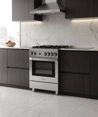 CUISINIERE NICLA MODELE VALORA GAZ ELECTRIQUE 60CM SEMI PROFESSIONNEL INOX VALORA-T - VALORA-T