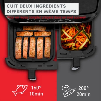 friteuse Air Fryer MOULINEX Easy Fry Dual XXL 11L - EZ942HF0