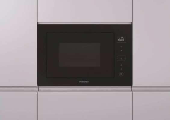 Micro-ondes Enc Rosi&egrave;res 28L Grill 900W Verre Noir - RMGS28PN