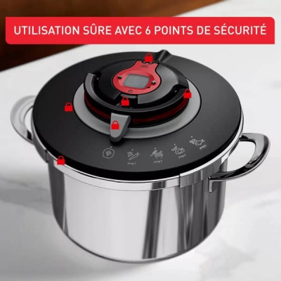 Autocuiseur SEB Clipso Chef Expert 8 L Inox - P4571400