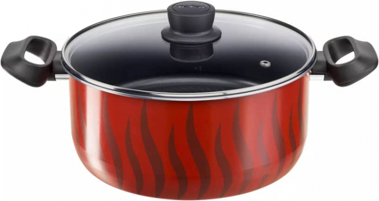 Set de cuisine Tefal Tempo Flamme 14 pi&egrave;ces Rouge - C3079383