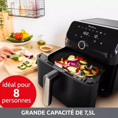 Air Fryer Moulinex Easy Fry Mega 7,5 L 8 Prog Noir - EZ8558F0