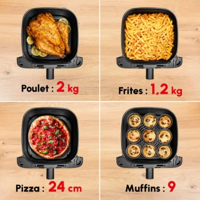 Air Fryer Moulinex Easy Fry Mega 7,5 L 8 Prog Noir - EZ8558F0