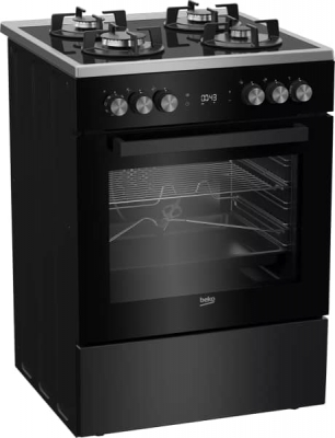 Cuisini&egrave;re Beko 4 Feux 60 cm Gaz Multifonction 72L - FSRT62310DBC