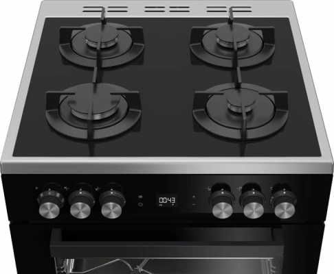 Cuisini&egrave;re Beko 4 Feux 60 cm Gaz Multifonction 72L - FSRT62310DBC