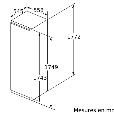 Réfrigérateur intégrable 177.5 x 56 cm - KI81RAD30