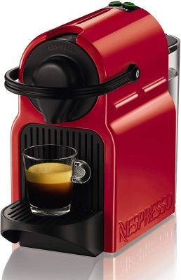 Krups Machine à Café Nespresso Inissia Espresso Lungo Capsules 19 Bars Cafetière Rouge  - YY1531FD
