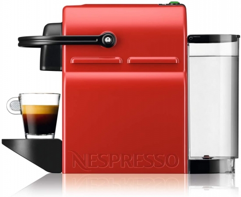 Krups Machine à Café Nespresso Inissia Espresso Lungo Capsules 19 Bars Cafetière Rouge  - YY1531FD